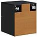 Mobiletto da notte a muro 2 pcs Nero 34,5 x 33 x 40 cm - Foto miniatura 7