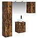 Set di Armadi da Bagno 5 pcs Rovere Fumo 40 x 10,5 x 60,5 cm - Foto miniatura 1