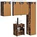 Set di Armadi da Bagno 5 pcs Rovere Fumo 40 x 10,5 x 60,5 cm - Foto miniatura 7