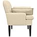 Loveseat con bottoni imbottiti Crema 111 x 68 x 80 cm Tessuto - Foto miniatura 4
