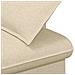 Loveseat con bottoni imbottiti Crema 111 x 68 x 80 cm Tessuto - Foto miniatura 6