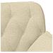 Loveseat con bottoni imbottiti Crema 111 x 68 x 80 cm Tessuto - Foto miniatura 7