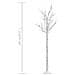 Albero Natale 200 LED 1,8m Salice Bianco Freddo Interno Esterno - Foto miniatura 8