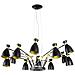Sospensione Retro 12 Luci 20048 Nero E Oro - Foto miniatura 1