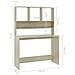 Scrivania e Ripiani Rovere Sonoma 110x45x157 Legno Multistrato - Foto miniatura 6