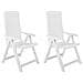 Sedie Reclinabili Da Giardino 2 Pz In Plastica Bianca - Foto miniatura 1