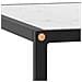 Tavolino Da T Nero Con Vetro Marmo Bianco 80x80x35 Cm - Foto miniatura 4