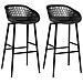 Sedie da Bar 2 pz Nere - Foto miniatura 1