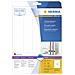 File labels white 38x297 SuperPrint 125 pcs. , Bianco, Labels / pack - 125 pcs. Sheets / pack - 25 pcs, 38 x 297 mm, A4 sheets, opaque, for file folder - Foto miniatura 2