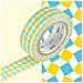 Nastro Adesivo Decorativo A Quadretti Giallo E Blu - 1,5 Cm X 7 M - Foto miniatura 1