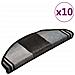 Tappetini per Scale Autoadesivi 10 pz 65x21x4 cm Nero e Grigio - Foto miniatura 1