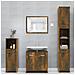 Armadietto Bagno Rovere Fumo 30x30x95 Cm In Legno Multistrato - Foto miniatura 3