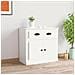 Credenza Bianca 70x35,5x67,5 Cm In Legno Multistrato - Foto miniatura 1