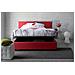 Letto Singolo Candida, Letto Contenitore Con Rivestimento In Tessuto, 100% Made In Italy, Apertura Laterale, Adatto Per Materasso Cm 80x190, Rosso - Foto miniatura 2