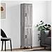 Credenza Grigio Sonoma 34,5x34x180 Cm In Legno Multistrato - Foto miniatura 1