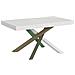 Tavolo Allungabile 90x160/420 Cm Volantis Telaio Gambe 4 Colori (a) - Bianco Frassino - Foto miniatura 1