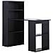 Scrivania Con Libreria Tavolo Porta Pc Computer In Melanina Casa Ufficio Nero - Foto miniatura 2