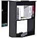 Scrivania Con Libreria Tavolo Porta Pc Computer In Melanina Casa Ufficio Nero - Foto miniatura 5