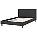 Letto Tessuto Fitou 140 X 200 Cm Nero - Foto miniatura 2