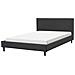 Letto Tessuto Fitou 140 X 200 Cm Nero - Foto miniatura 3