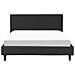 Letto Tessuto Fitou 140 X 200 Cm Nero - Foto miniatura 5