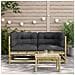 Divani Angolari Da Giardino Cuscini 2pz Legno Impregnato Pino - Foto miniatura 3