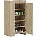 Scarpiera Rovere Sonoma 52x37,5x100 cm in Legno Multistrato - Foto miniatura 3