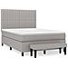 Giroletto A Molle Con Materasso Grigio Chiaro 140x200cm Tessuto - Foto miniatura 1