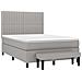 Giroletto A Molle Con Materasso Grigio Chiaro 140x200cm Tessuto - Foto miniatura 2
