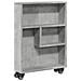 Carrello Stretto Grigio Cemento 48x13x68 Cm In Truciolato - Foto miniatura 2