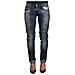 Jeans Slim Fit Blu Lavati A Vita Bassa Con Orlo Piegato - W26 - Foto miniatura 1