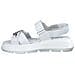 White Elegant Open Sandals Sandali Pelle Scarpe Donna Bianco Eu 37, 1-28229-20 100 - Foto miniatura 3