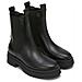 Black Casual Closed Booties Stivaletti Pelle Scarpe Donna Nero Eu 36, 208-17465001-102 990 - Foto miniatura 2