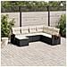 Set Divani Da Giardino Con Cuscini 7pz Nero Polyrattan - Foto miniatura 1