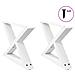 Gambe Per Tavolino 2 Pz Bianco 50x(30-31,3) Cm In Acciaio - Foto miniatura 1