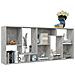 Lusso Casadino -  Libreria Grigio Cemento 67x24x161 Cm In Legno Multistrato - Foto miniatura 4