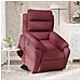 Poltrona Alzapersona Reclinabile Elettrica Rosso Vino Tessuto - Foto miniatura 2