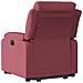 Poltrona Alzapersona Reclinabile Elettrica Rosso Vino Tessuto - Foto miniatura 5