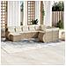 Set Divano da Giardino 10 pz con Cuscini Beige in Polyrattan - Foto miniatura 2