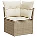 Set Divano da Giardino 10 pz con Cuscini Beige in Polyrattan - Foto miniatura 4