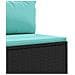 Set Salotto da Giardino con Cuscini 7pz Nero Polyrattan - Foto miniatura 5