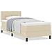Letto a Box con Materasso Crema 100x200 cm Tessuto - Foto miniatura 4