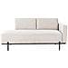 Chaise Longue Savasse Lino Sintetico Beige Chiaro - Foto miniatura 2