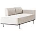 Chaise Longue Savasse Lino Sintetico Beige Chiaro - Foto miniatura 3