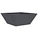 Vaso a Ciotola da Giardino Antracite 40 x 40 x 15 cm Acciaio - Foto miniatura 1