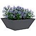 Vaso a Ciotola da Giardino Antracite 40 x 40 x 15 cm Acciaio - Foto miniatura 3