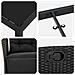 Set da Pranzo per Giardino 3 pcs Nero Poly Rattan - Foto miniatura 9