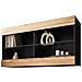 Komodee Tivoli Horizontal 100 Vetrina Sospesa, Nero/rovere Wotan, Senza Led, Larghezza 100 Cm X Altezza 50 Cm X Profondità 29 Cm, Per Soggiorno, Sala Da Pranzo - Foto miniatura 3
