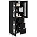 Credenza Rovere Nero 69,5 x 34 x 180 cm Legno multistrato - Foto miniatura 3