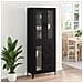 Credenza Rovere Nero 69,5 x 34 x 180 cm Legno multistrato - Foto miniatura 4